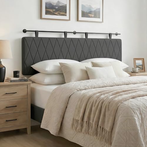 Anbuy Heardboard 78.7" Wall Mounted King Headboard - Diamond Tuft...