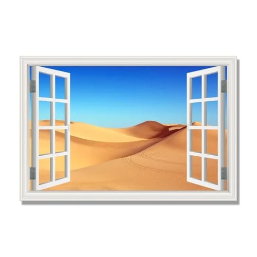 Impression sur Toile Fenêtre 3D | Ambiance Chaleureuse et Nature