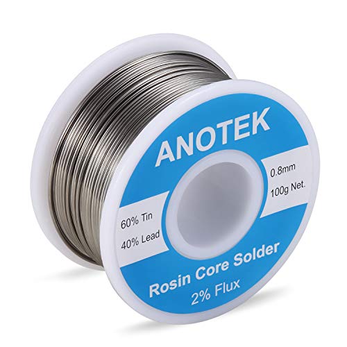 ANOTEK 60-40 Solder Wire Tin Lead Rosin Core for Electrical Soldering and DIY