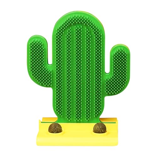 Arbre à chat cactus et griffoir en herbe à chat interactif pour petits félins
