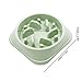 Dog Slow Feeder, rutschfestes Puzzle-Haustier Langsamere Futterfütterungsgerichte, langlebig, um Erstickungsgefahr zu vermeiden, Grün