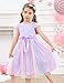 Baby Girl Tulle Dresses Ruffle Sleeveless Flower 2t 3t Girls Tutu Dresses for Holiday Wedding Party Fashion Casual (Purple,3T)