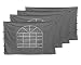 Produktbild QUICK STAR 4 Seitenteile mit PVC Fenster 300x193cm für Pavillon Sahara 3x3m Seitenwand Grau