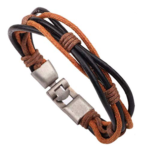 Ancient bronze hand-carved leather rope wax line buckle bracelet jewelry Personalized Accessories