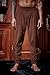 Runcati Mens Medieval Ankle Pants Renaissance Viking Pirate Lace Up Tapered Halloween Linen Costume Trousers Coffee