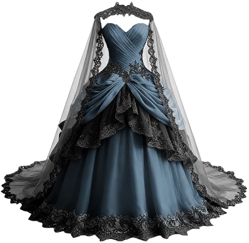 Dusty Blue Sweetheart Gown