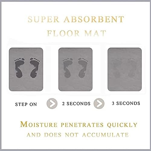 Image of SKVM Memory Foam Water Absorbent Rectangular Shape Mat for Bathroom Kitchen Floor Door Entrance Anti Slip Foot Skid Shower mat (Round D1)