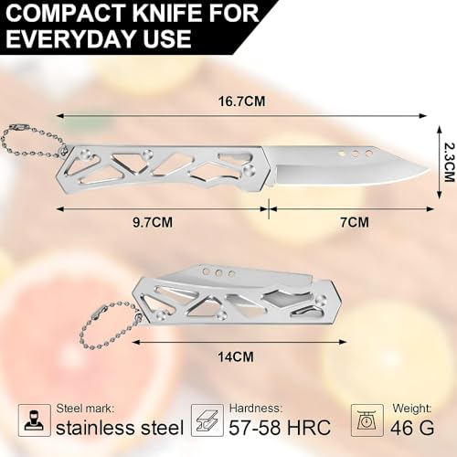 Canivete Multiuso Dobrável em Aço Inox com Chaveiro, Design Moderno, Portátil