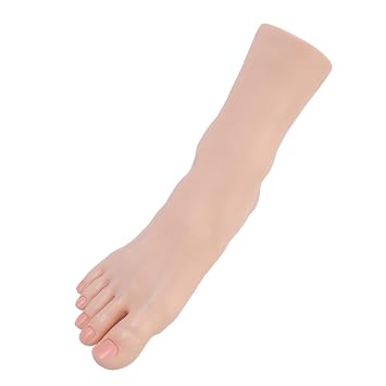 Soft Silicone Foot Model, Practice Fake Foot, Realistic Female Mannequin Feet, Flexible Simulation Feet for Nail Art, Jewelry Display, Photography, Manicure, Sketch Right Foot