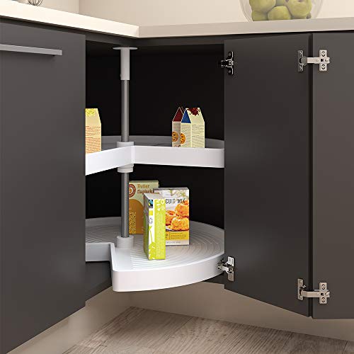Kit d'étagères rotatives Emuca 3/4 blanc pour angle de cuisine 800mm - 5