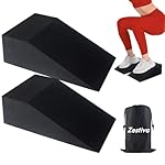 Zestiva Non-slip Lightweight Squat Wedge Foam Blocks and Yoga Blocks In One, for Heel Elevated Squat, Weightlifting Calf Stretcher, Workout Wedge Blocks, Improve Mobility Balance and Strength Performance, Squat, Pushup, Weightlifting, Yoga, Effective Stretching