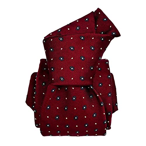 Cravate artisanale bordeaux en soie pour costume de mariage ou réunion d'affaires