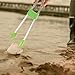 DOITOOL Sanitation Trash Picker Grabber Tool with Long Handle, Small Green Magnetic Garbage Clamp for Waste Pickup and Litter Collection in Outdoor and Industrial Use Random Color