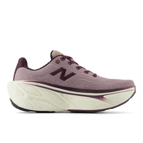 New Balance New Balance Women's Fresh Foam X More V5 Running Shoe, Ice Wine/Angora/Plum Brown, 8