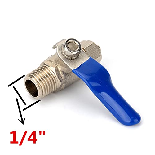 Ball Valve Fittings for Water Purifier Faucet 6.35mm OD Hose 1/4 Inch