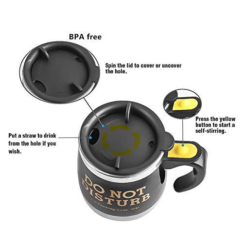 Bine Self Stirring Mug Auto Self Mixing Stainless Steel Cup For Coffee/Tea/Hot Chocolate/Milk Mug For Office/Kitchen/Travel/Home -450Ml/14Oz #TOP5