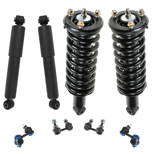 Image of TRQ Front and Rear Suspension Kit Complete Strut & Coil Spring Assembly Shock Absorber Sway Bar Stabilizer Link Compatible with 2005-2012 Nissan Pathfinder