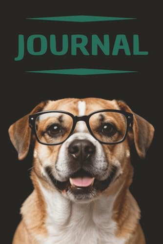 Cute Dog With Glasses Journal (Notebook, Diary): Lined Notebook for Notes, Journaling, Lists, & More Created Especially for Dog Lovers | 6x9 inches | 120 pages