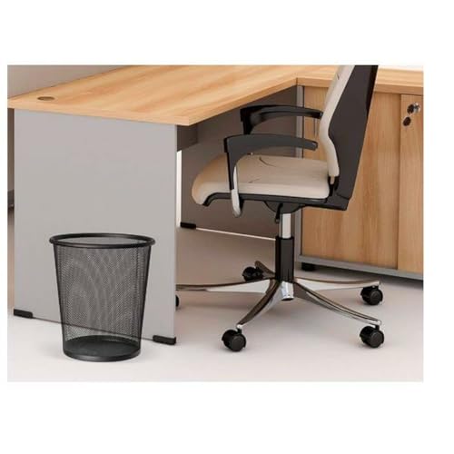 Q-Connect KF00873 Papierkorb Metalldraht Schwarz/Größe: Ø 26,5 cm Höhe 28,0 cm/Fassungsvermögen: 12 Liter - 1 Stücke