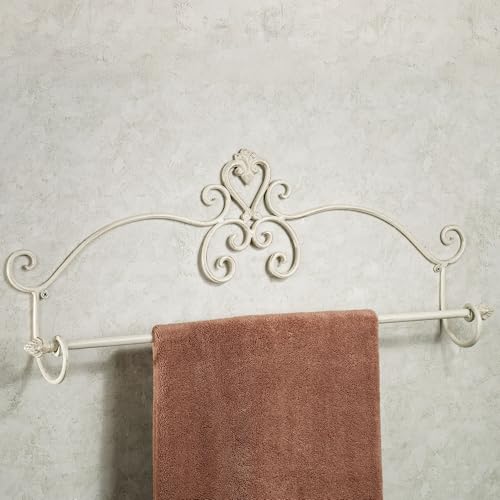 Touch of Class Aldabella Scroll Wall Mount Towel Bar - Metal - Creamy Gold Finish - 30 Inch Wide Rack for Bathroom, En Suite, Kitchen, Bar, Restaurant - Decor for Organization & Ease - Thumbnail 3