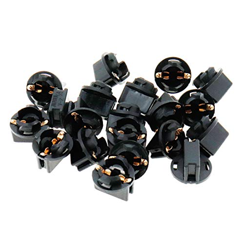 Autut 20 Pcs Light Bulb Twist Lock Socket W5W T10 168 194 Wedge Instrument Panel Dash Light Gauge Cluster Bulbs Base Sockets Extension Parts #TOP2