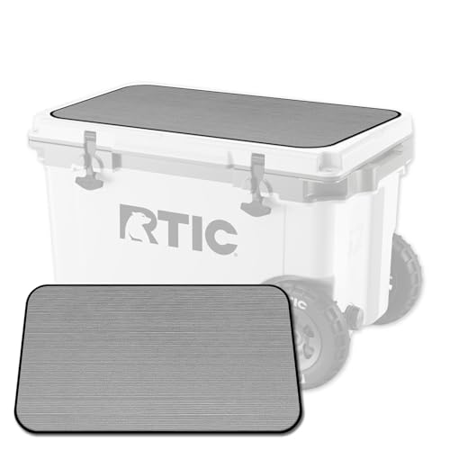 USATuff SeaDek EVA Mat Cooler Pad fits RTIC 52 Ultralight (Wheeled) Model Only | Peel & Stick Application | Non Slip Comfort Accessories - Blank Design (StormGray-Black)
