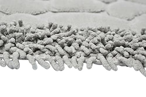 Th TeppichHome24 Badematten Set 2-teilig Sandfarben Steinoptik rutschfest & Waschbar Größe 50x60cm + 60x100 cm – Bild 5