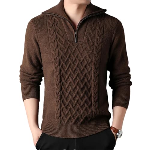 Mens Sweater Cardigan Thick Slim Fit Jumpers Knitwear Korean Style Clothes