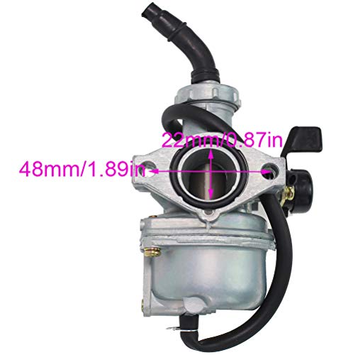 PZ22 Carburetor for 110cc 125cc Dirt Bikes Pit Bike Monkey Scooter ATV Quad Go Karts 22mm Carb with Air Filter Spark Plug by TOPEMAI - Thumbnail 3