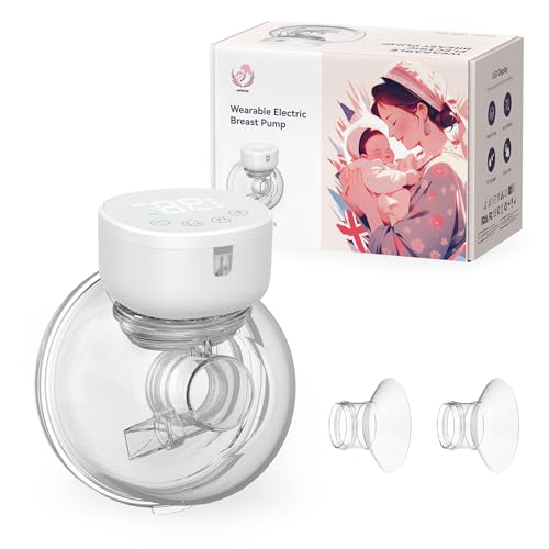 Elektrische Milchpumpe, ANWIKE Milchpumpe Elektrisch Tragbar mit 3 Modi und 9 Stufen, Ultraleise Chmerzfreie Elektrische Milchpumpe Freihändig mit LCD-Display Weiß