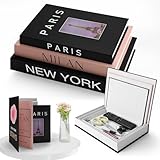 Omtofo Deko B&uuml;cher f&uuml;r Heimdekor 3er Set, Deko Buch Aufbewahrungs, Nesting Buchbox Stapeln Buchattrappe Box Fake Books f&uuml;r Home Couchtisch Regale Dekob&uuml;cher f&uuml;r B&uuml;ro