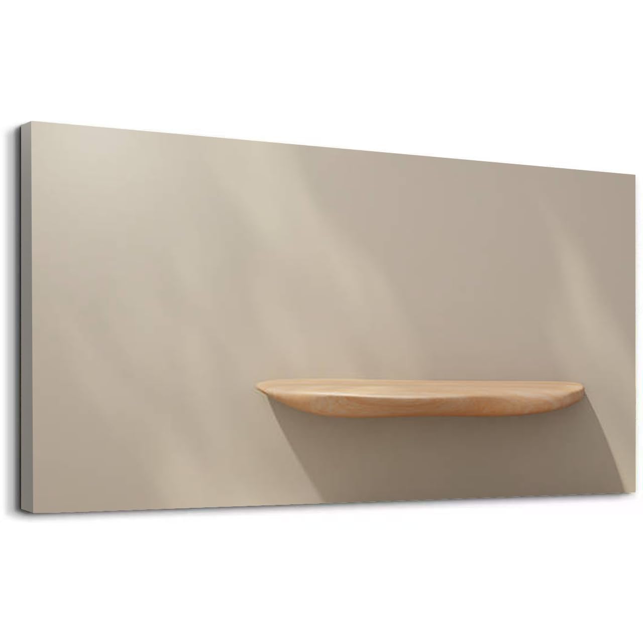 Wibinuki Wall Art Wall Decor Wall Paintings Floing wooden cosmetic display shelf minimal product studio mockup for Living