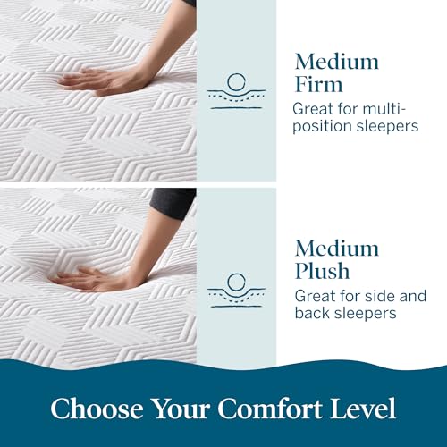 LUCID 14 Inch Memory Foam Mattress - Medium Feel - Memory Foam Infused with Bamboo Charcoal and Gel - Temperature Regulating - Pressure Relief - Breathable - Premium Support - Twin XL SizeTwin XL Size