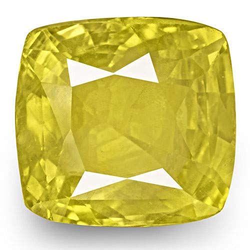 Saphir jaune naturel 1,12 ct de Ceylan avec bague en argent sterling pour femme