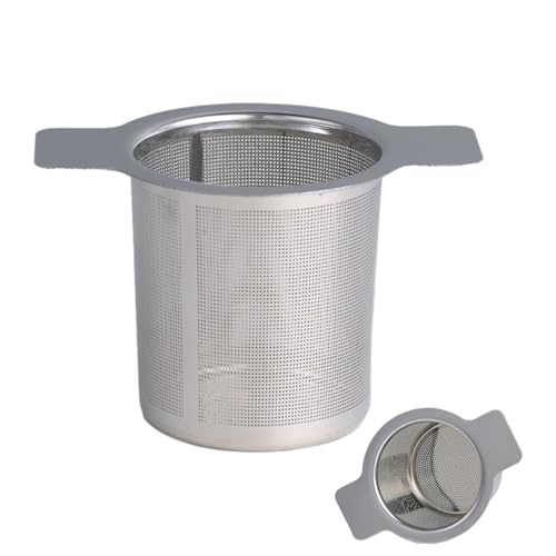 Colador de té de malla fina - Especias de acero inoxidable, Infusor de de acero con mango, Filtros de, Teteras, Tazas | Juego de filtros Clean para tazas