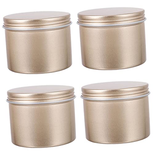 Angoily Candle Tin Containers Set 4 Small Jars for Candle Storage Aluminum Can Jars