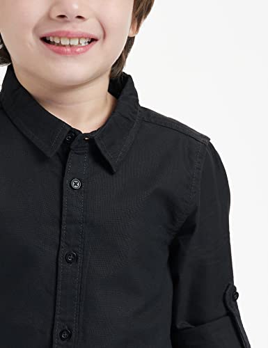 Image of Amazon Brand - Symbol Boys 100% Cotton Solid Casual Shirt | Full Sleeves | Regular Fit | Age 2-14 Years