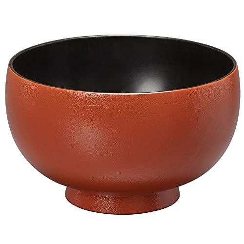 山中漆器 白鷺木工 汁椀 しらさぎ椀 M 約11cm sibo けやき 黒×オレンジ 日本製