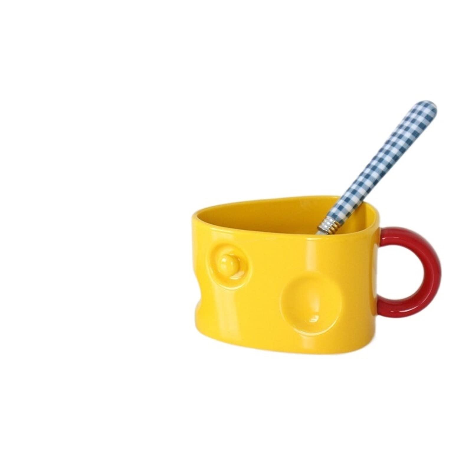 Duży kubek kawy ser żółte kubki ceramiczne śniadanie herbata kawa z mlekiem kubek z pokrywką kuchnia porcelana śmieszne prezenty dla par kubek