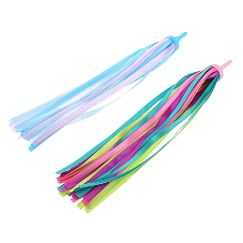 BESPORTBLE 2 Paar Fahrrad-Streamer Fahrradband Luftschlangen Lenker Luftschlangen Fahrrad Quasten Für Mädchen Quasten Für Kinderfahrräder Fahrrad Lenker Streamer Kinderwagen Schleife