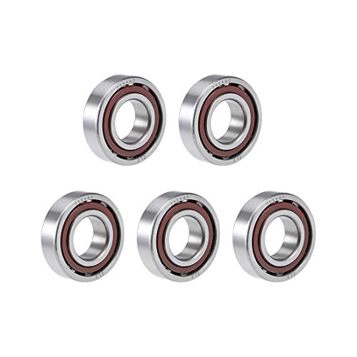 uxcell 7004AC Angular Contact Ball Bearing 20x42x12mm, Single Row, Open, 25° Contact Angle 5pcs