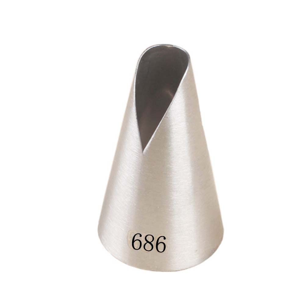 Reland Sun 1pc 304 Stainless Steel Piping Tip Cake Piping Rose Snow Top Cream Cake Topping Cookie Baking Tool (686)