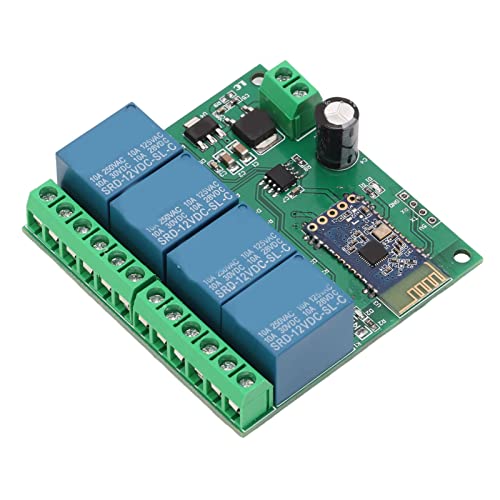 Haofy Tablero de relé Control Remoto de 4 Canales con Resistencia a Interferencias para Hogar Inteligente (DC12V)
