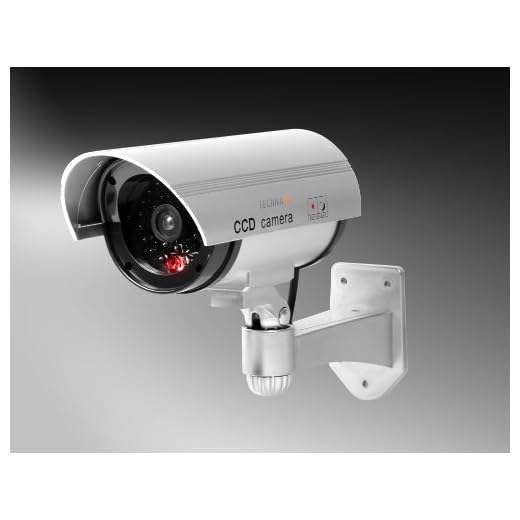 Technaxx TX-18 CCD-Kamera-Attrappe (3x Schrauben, 3x Dübel), (B x H x T) 80 x 170 x 210 mm