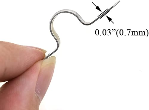 Miniatura 5 de Hahiyo Abrazaderas de soporte de tubo en U de dos agujeros, 0.315 in, resistente, sin óxido, brillante, fuerte, resistente al viento, sin afilado,