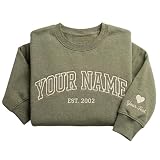 Personalized Passion Custom Embroidered Sweatshirt for Men and Women - Design Your Own T-Shirt and Hoodie with Name & Sleeve Text - Personalized Gift for Him, Her, Couple, Family, Friends & Colleagues