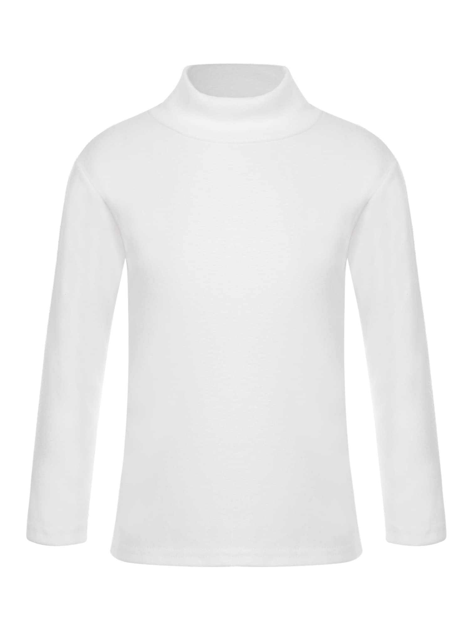 Tiaobugtoddlers Baby Boys Girls Basic Solid Color Turtleneck T