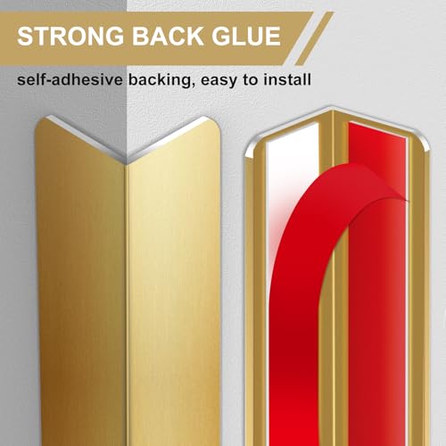 Image of Wall Corner Protector, 1-3 /8 Inch (W) x 59 Inch (L) Aluminium Alloy Corner Guards for Walls Edge Protection,Prevent Getting Scratched from Pets