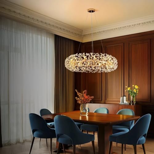 Image of Harold Electricals Modern Golden Radiance Burst Dining Chandelier, Linear Dining Room Light Fixture, Gold Metal Finish, Light Fixture for Living Room, Dining Area & Home Decor- Inbuilt LED (800mm)