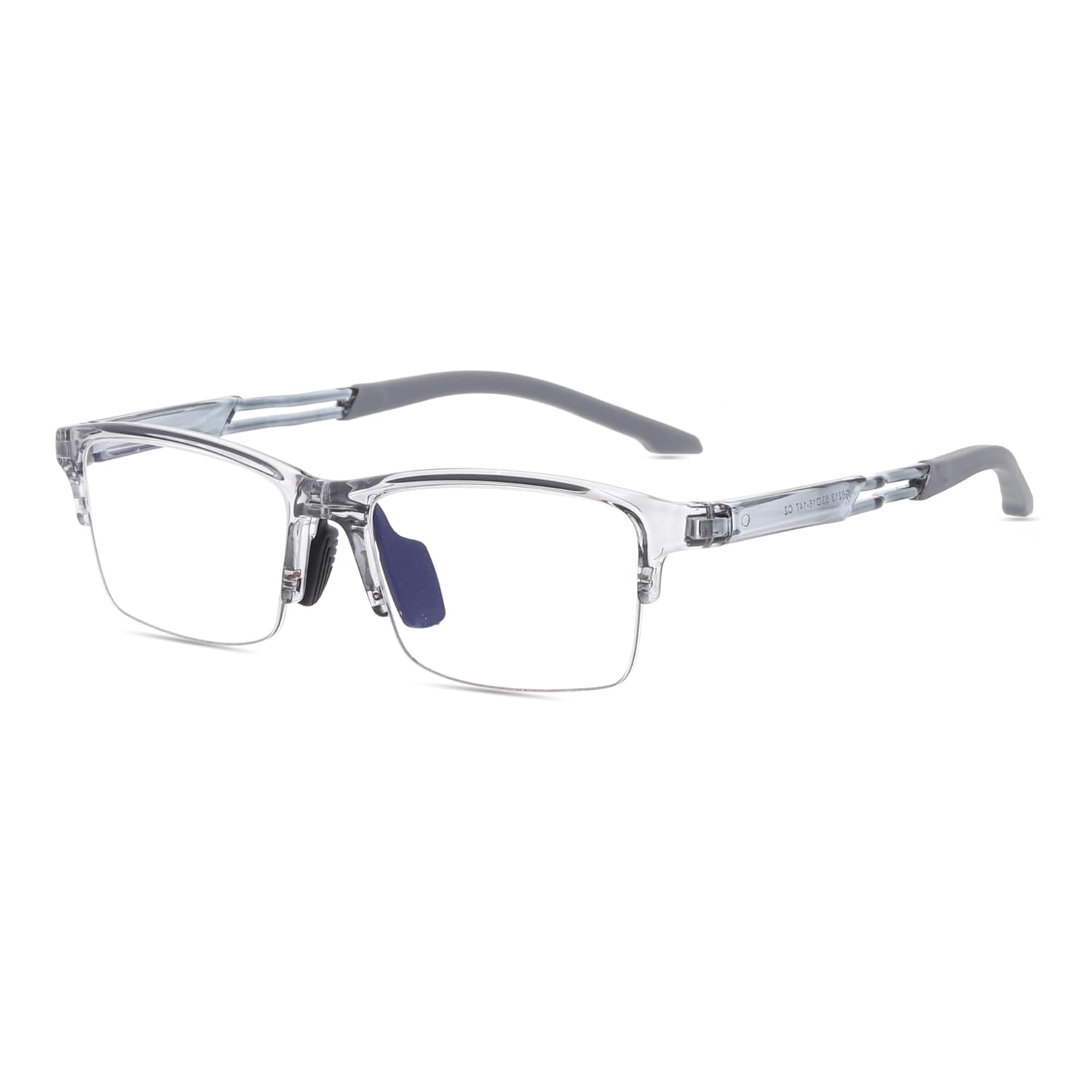 HELES Sport Semi Rimless Blue Light Blocking Reading Glasses for Men，Sport Square Frame Readers, Anti Glare Computer Glasses